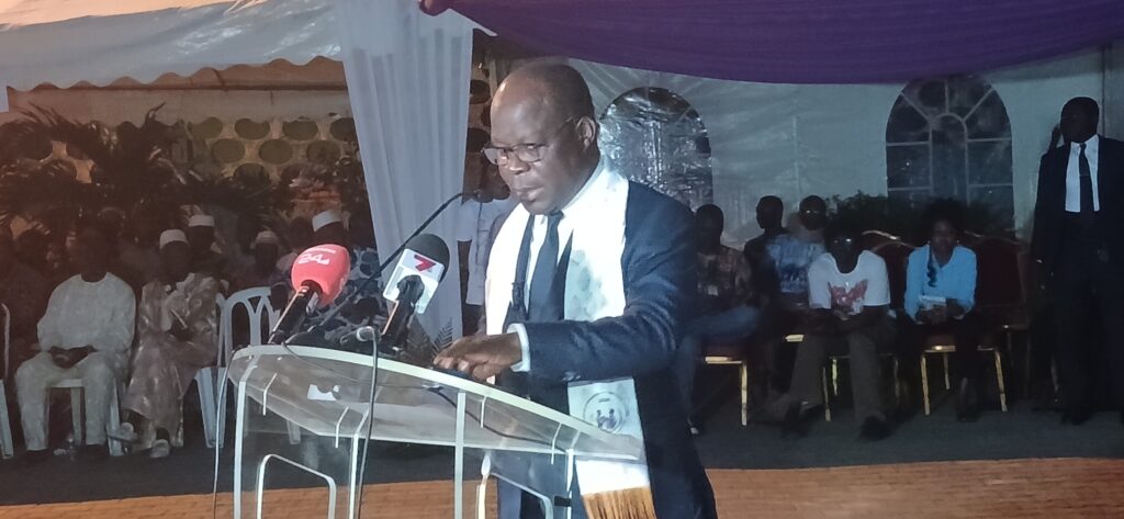Le ministre Pierre Dimba lors de son discours